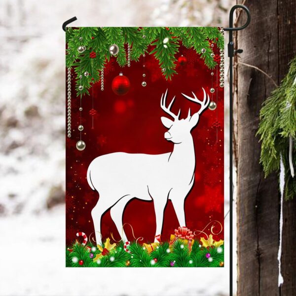 Deer Christmas Flag: Festive Holiday Decor TQN758Fv1 - Image 4