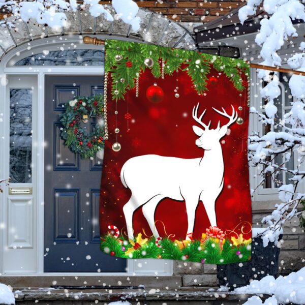 Deer Christmas Flag: Festive Holiday Decor TQN758Fv1 - Image 2