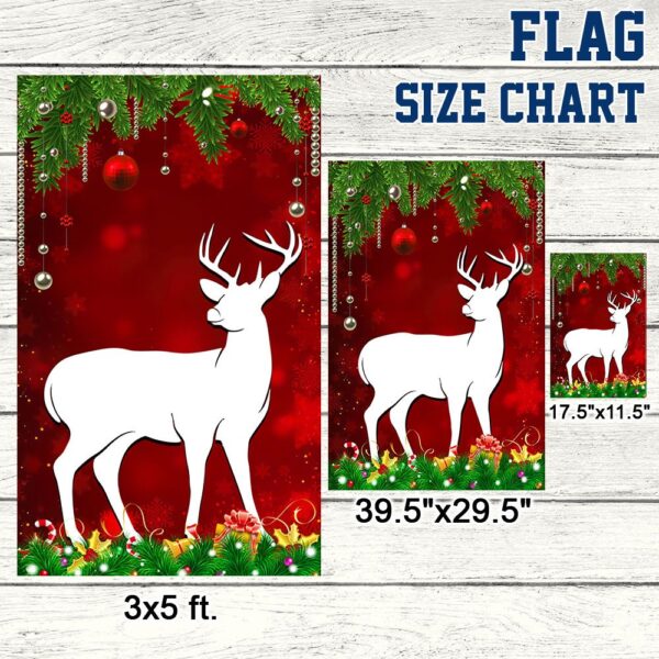 Deer Christmas Flag: Festive Holiday Decor TQN758Fv1 - Image 7