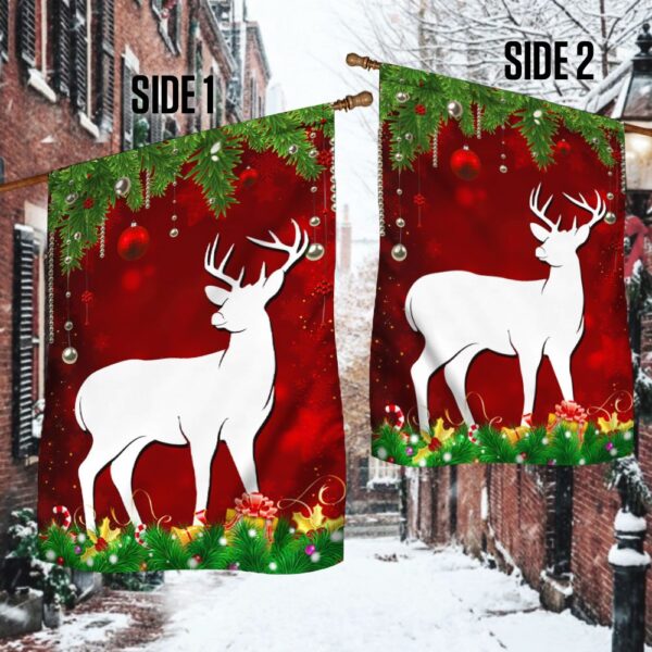Deer Christmas Flag: Festive Holiday Decor TQN758Fv1 - Image 3