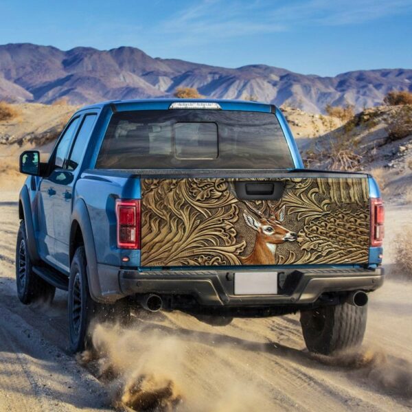 Deer Truck Tailgate Decal: TRL384TD2 Vinyl Wrap Sticker - Image 2