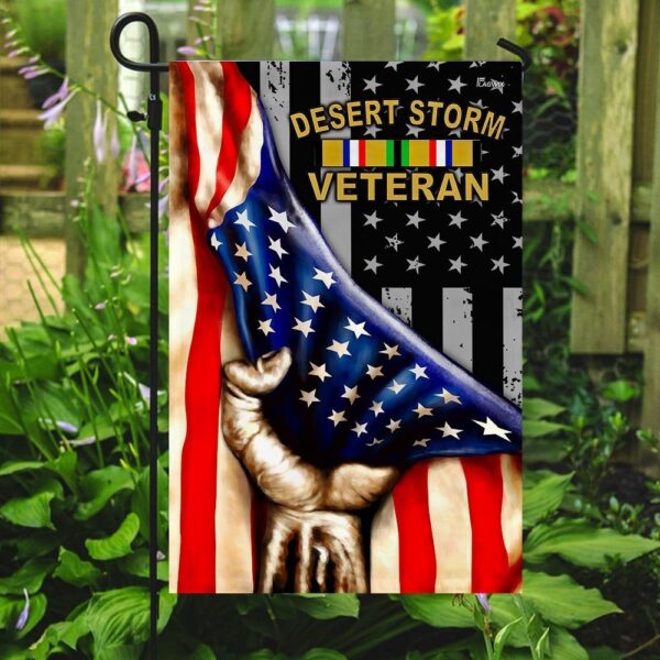 Desert Storm Veteran Garden Flag: Honor Their Service - Image 2