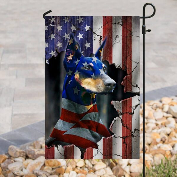 Patriotic Doberman Pinscher: American Flag Design - Image 3