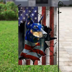Patriotic Doberman Pinscher: American Flag Design