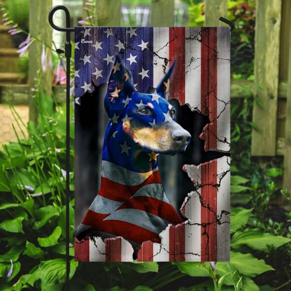 Patriotic Doberman Pinscher: American Flag Design - Image 2