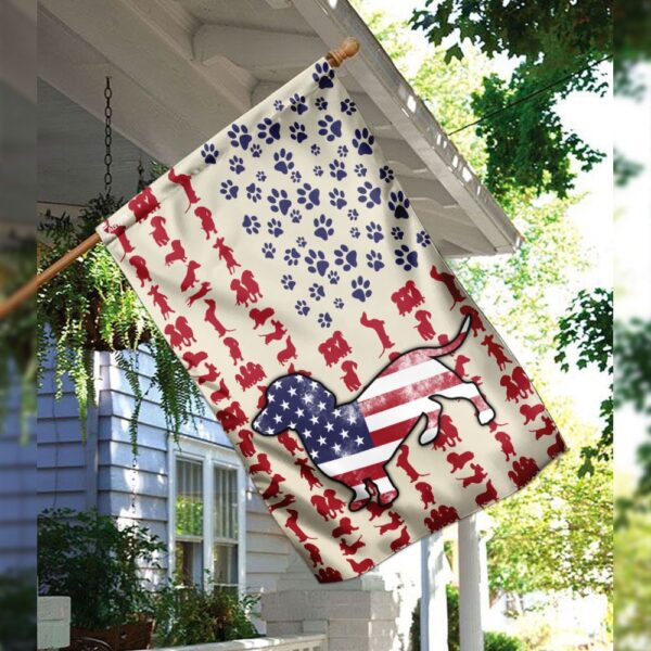 Dog Dachshund Celebrate Fourth Of July Independent Day Flag DDH1571F - Image 3
