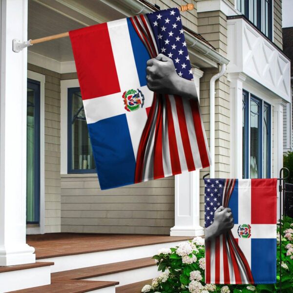 Dominican-American Pride Flag T-Shirt: TQN970F - Image 4