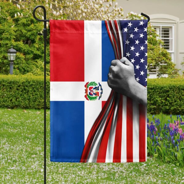 Dominican-American Pride Flag T-Shirt: TQN970F - Image 3