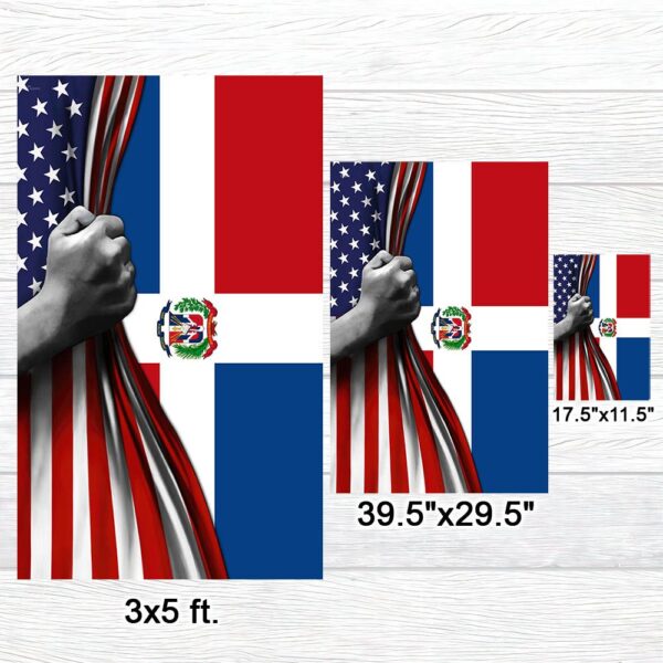 Dominican-American Pride Flag T-Shirt: TQN970F - Image 7