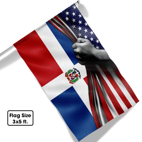 Dominican-American Pride Flag T-Shirt: TQN970F - Image 6