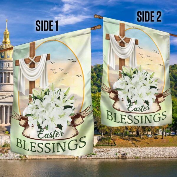 Easter Blessings Christian Flag | TQN978F - Image 2