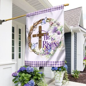 Easter Cross Flag "He Is Risen" - MLN949F
