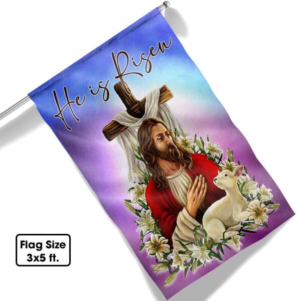 He Is Risen Easter Flag | Cross TQN928F - Image 6