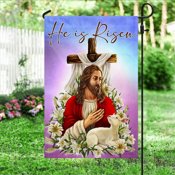 He Is Risen Easter Flag | Cross TQN928F - Image 3