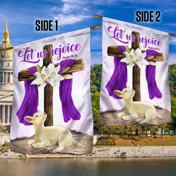 Easter Lamb & Lily Flag: Let Us Rejoice (TQN980F) - Image 2