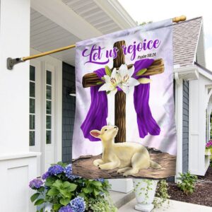 Easter Lamb & Lily Flag: Let Us Rejoice (TQN980F)