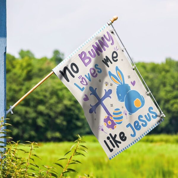 Easter Flag: Jesus Loves Me More Than Bunnies - TQN997F - Image 3