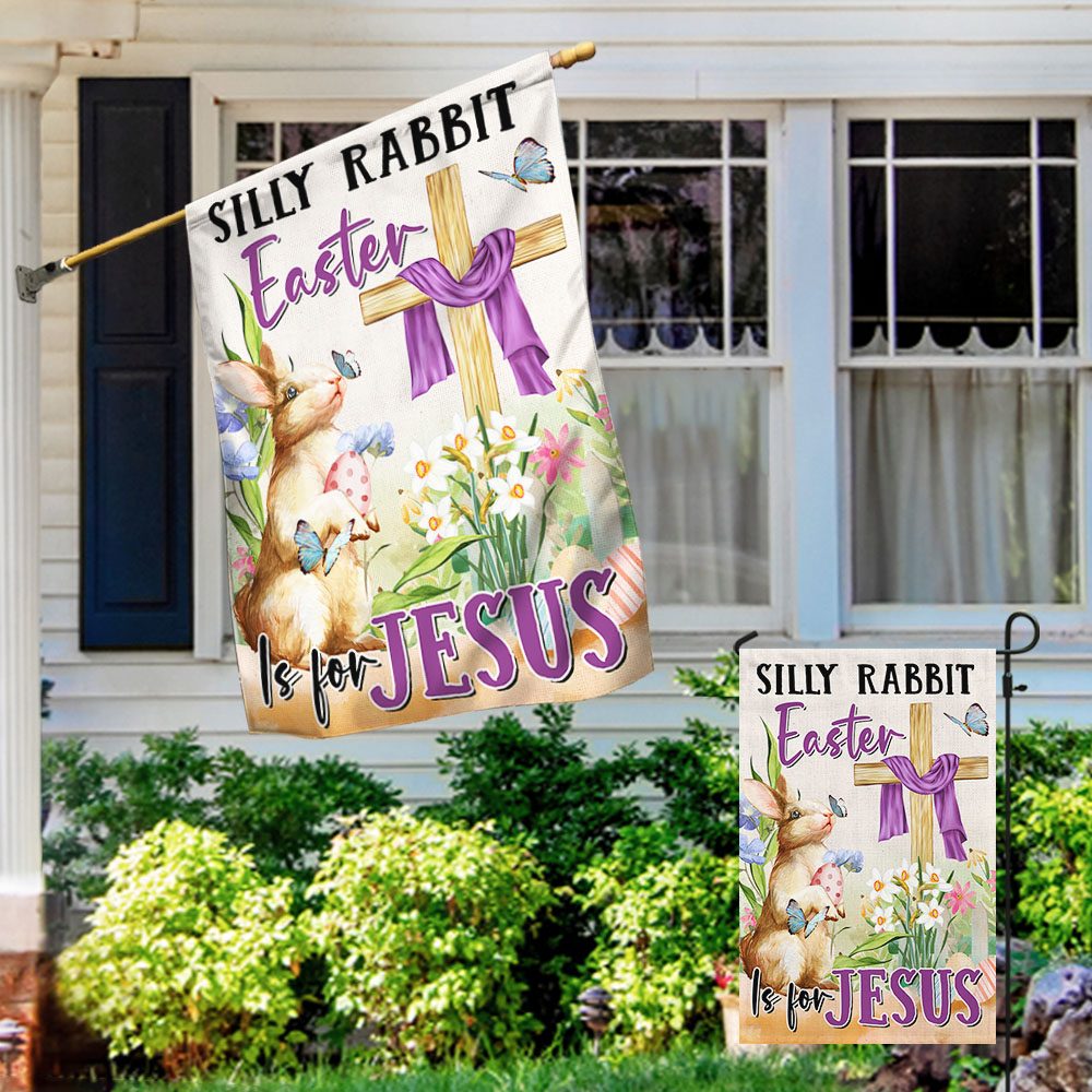Easter Flag: Silly Rabbit, Easter's for Jesus! (TQN1042F) - Image 5