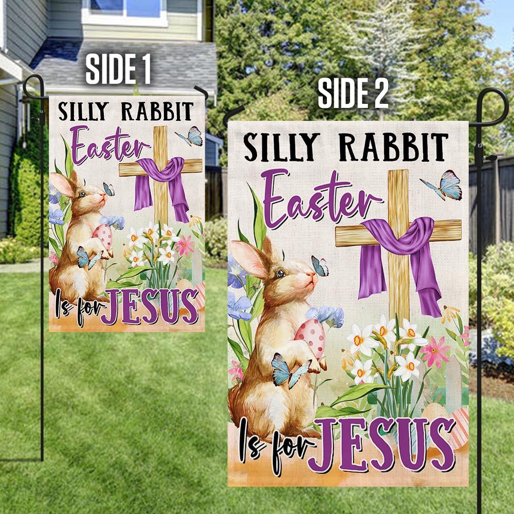 Easter Flag: Silly Rabbit, Easter's for Jesus! (TQN1042F) - Image 4