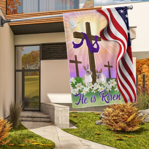 He Is Risen Easter Cross Flag | MLN945F - Image 3