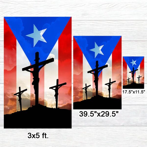 Easter Puerto Rico Flag "He Is Risen" T-Shirt - Image 6