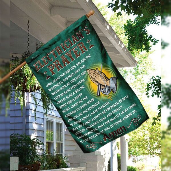 Electrician's Prayer Flag: LHA739F - Safety, Faith & Work - Image 3