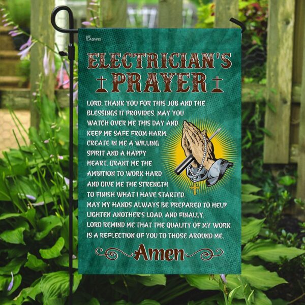Electrician's Prayer Flag: LHA739F - Safety, Faith & Work - Image 7