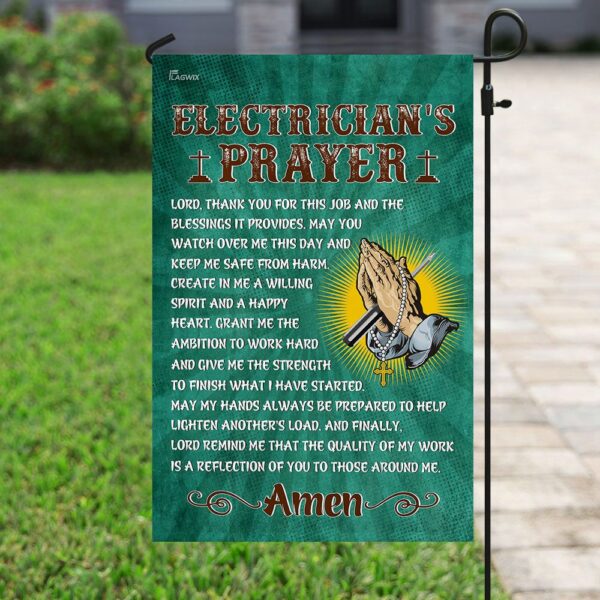 Electrician's Prayer Flag: LHA739F - Safety, Faith & Work - Image 6