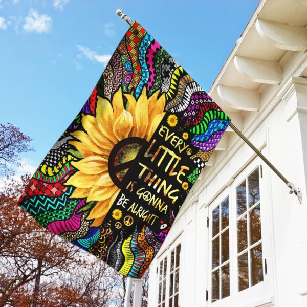 Every Little Thing Is Gonna Be Alright Hippie Flag - Image 7