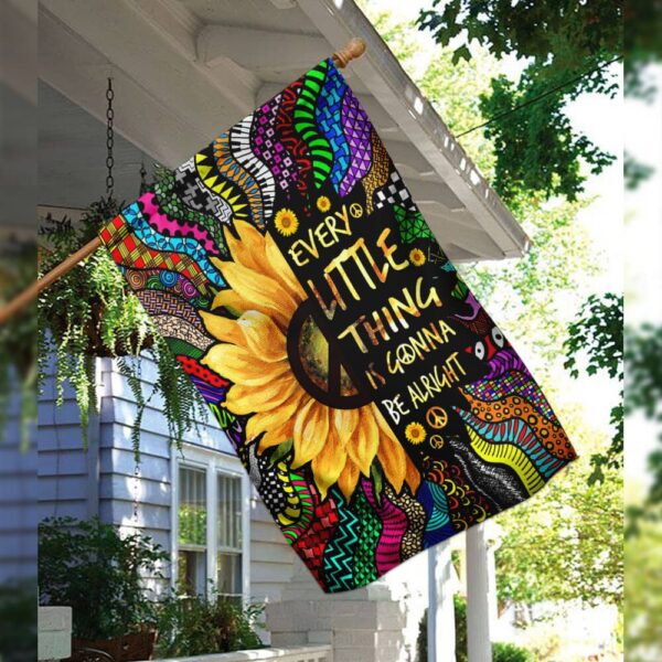 Every Little Thing Is Gonna Be Alright Hippie Flag - Image 8