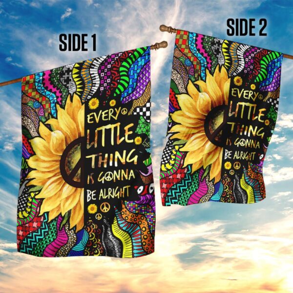 Every Little Thing Is Gonna Be Alright Hippie Flag - Image 10