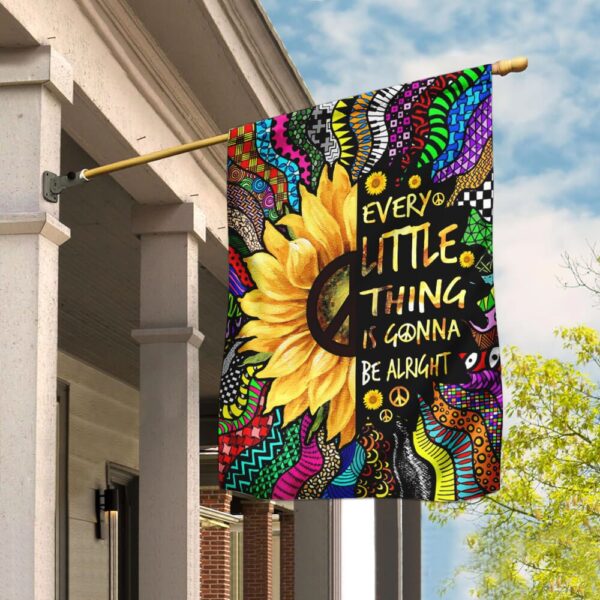 Every Little Thing Is Gonna Be Alright Hippie Flag - Image 6