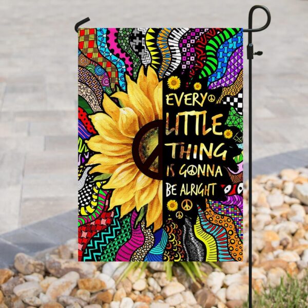 Every Little Thing Is Gonna Be Alright Hippie Flag - Image 3