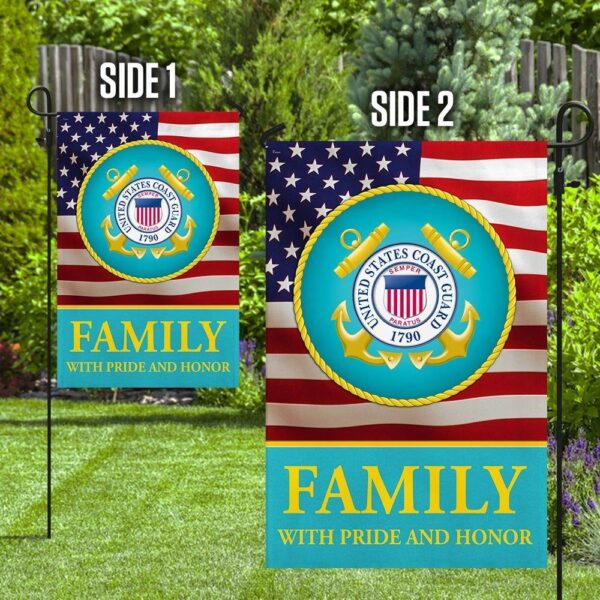 US Coast Guard Family Garden Flag: Pride & Honor - Image 3