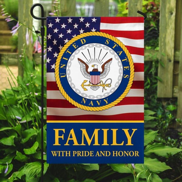 Navy Family Pride Garden Flag: Honor & Patriotism - Image 2