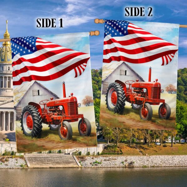 Farmer Tractor Flag T-Shirt: Life's Better on the Farm - Image 2