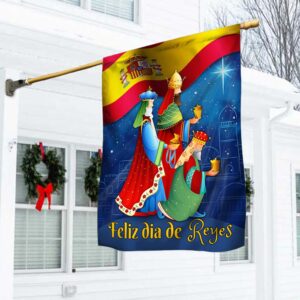 Feliz Día de Reyes Spain Flag: Three Kings Day Decorations MLN791F