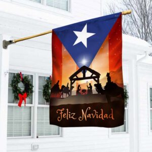 Feliz Navidad Puerto Rico Flag T-Shirt - TQN779F