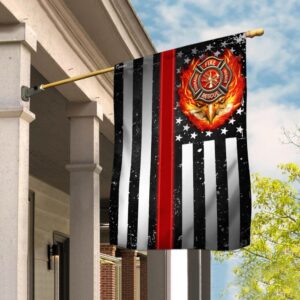 Thin Red Line Firefighter Flag: Support Our Heroes