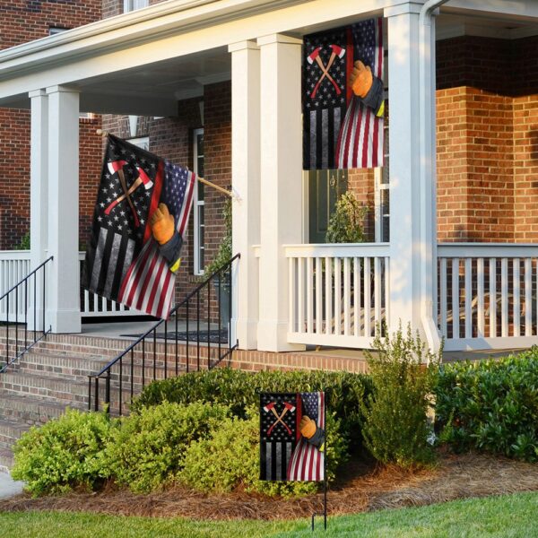 Thin Red Line Firefighter Flag: American Flag TQN1361F - Image 4