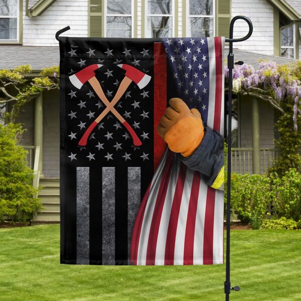 Thin Red Line Firefighter Flag: American Flag TQN1361F - Image 3