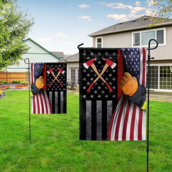 Thin Red Line Firefighter Flag: American Flag TQN1361F - Image 5
