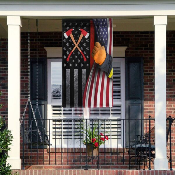 Thin Red Line Firefighter Flag: American Flag TQN1361F - Image 6