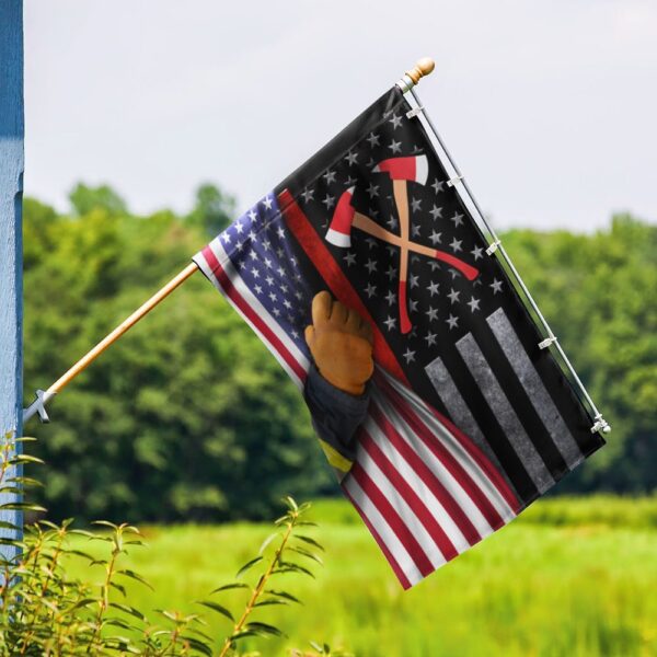 Thin Red Line Firefighter Flag: American Flag TQN1361F - Image 9