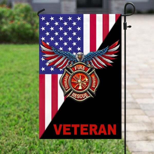 American Eagle Firefighter Veteran Flag - Image 6