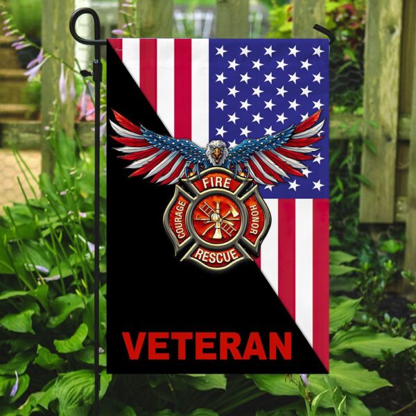 American Eagle Firefighter Veteran Flag - Image 7