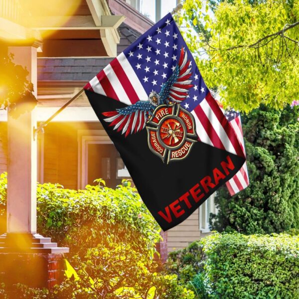 American Eagle Firefighter Veteran Flag - Image 5