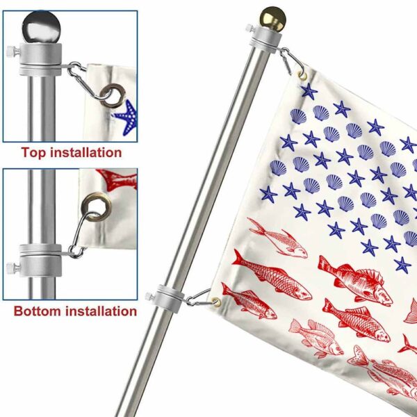 American Grommet Fish & Seashell Flag - MLN416GF - Image 6