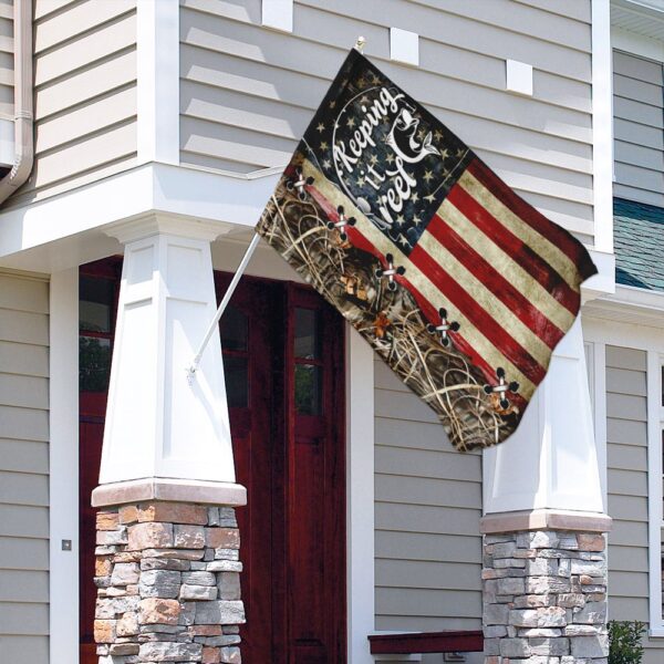 Fishing Keeping It Reel American Flag THN2045F - Image 4