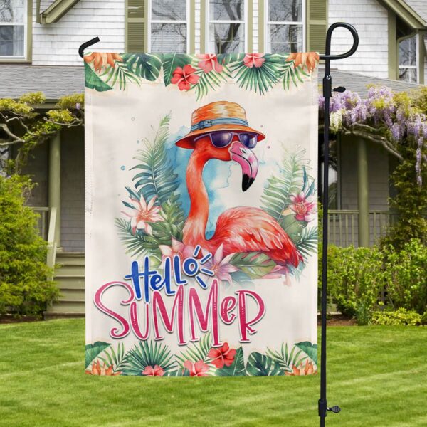 Flamingo Hello Summer Beach Flag TQN1296F - Image 8